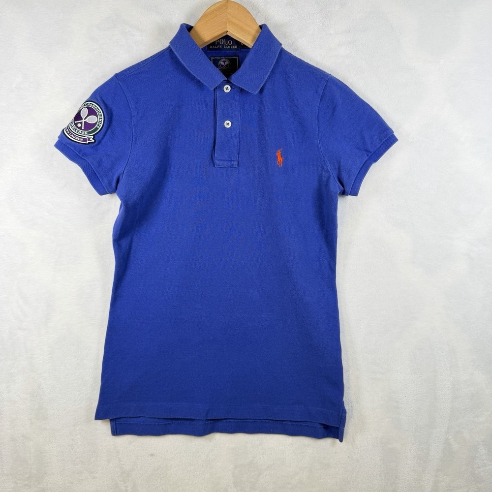 Ralph Lauren Polo Shirt Skinny Polo Wimbledon Tennis Women's Size Small